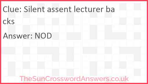 Silent assent lecturer backs Answer
