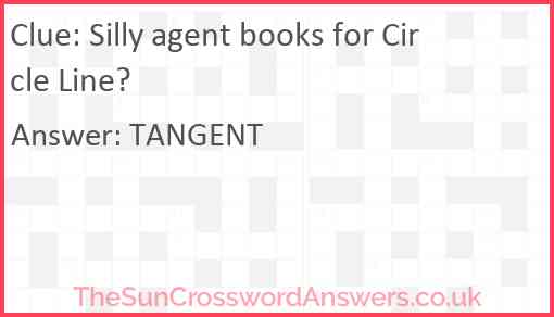 Silly agent books for Circle Line? Answer