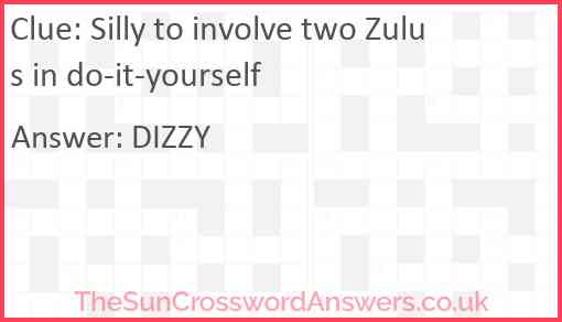 Silly to involve two Zulus in do-it-yourself Answer