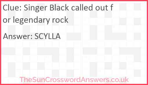 Singer Black called out for legendary rock Answer