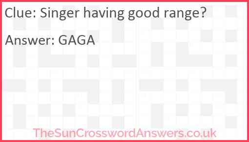 Singer having good range? Answer