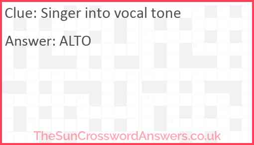 Singer into vocal tone Answer