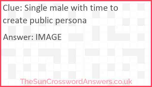 Single male with time to create public persona Answer