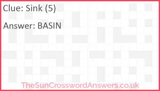 Sink (5) Answer