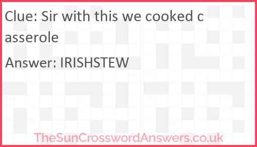 Sir with this we cooked casserole Answer