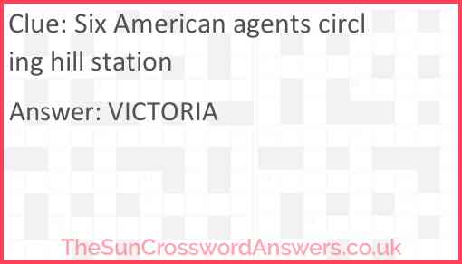 Six American agents circling hill station Answer