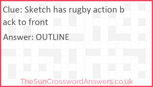 Sketch has rugby action back to front Answer