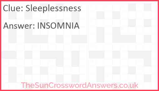 Sleeplessness Answer