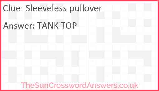 Sleeveless pullover Answer
