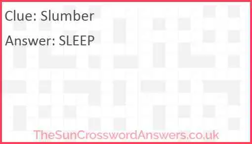 Slumber Answer