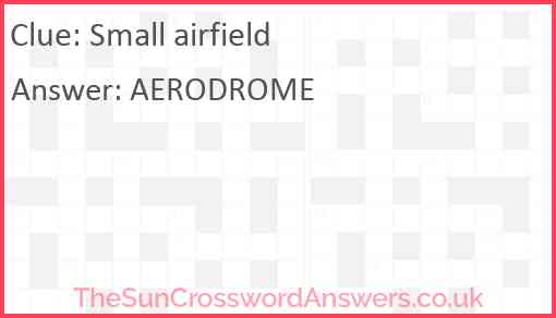 Small airfield Answer