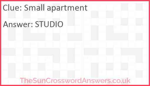 Small apartment Answer