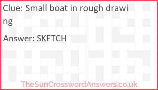 Small boat in rough drawing Answer
