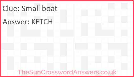 Small boat Answer
