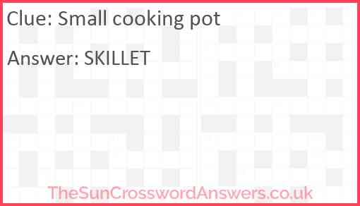 Small cooking pot Answer