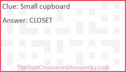 Small cupboard Answer