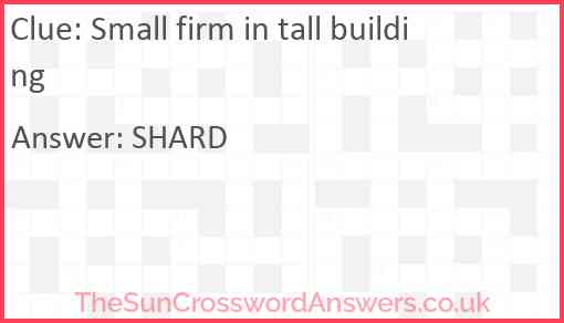 Small firm in tall building Answer