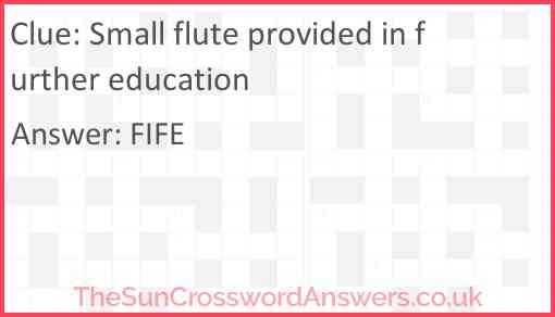 Small flute provided in further education Answer