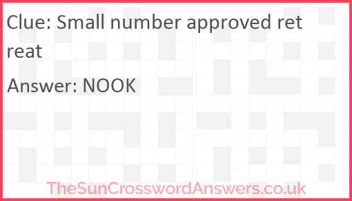 Small number approved retreat Answer