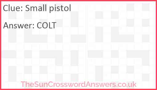 Small pistol Answer