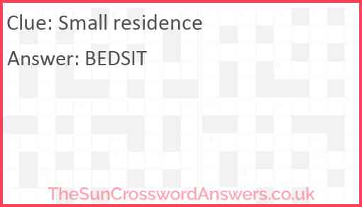 Small residence Answer