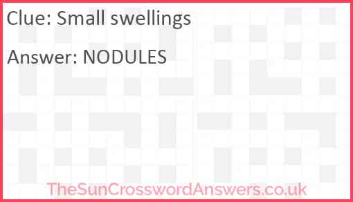 Small swellings Answer