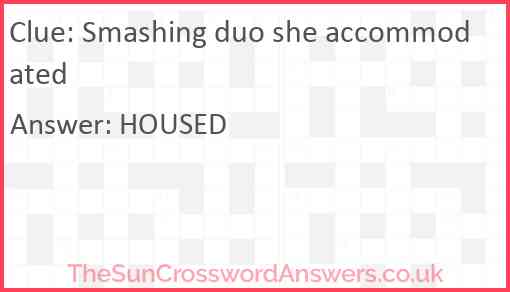 Smashing duo she accommodated Answer