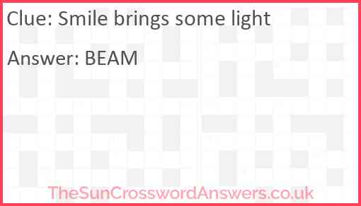 Smile brings some light Answer