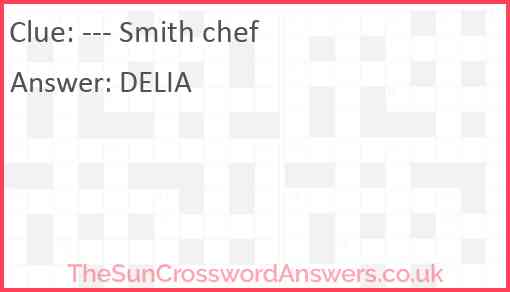 --- Smith chef Answer