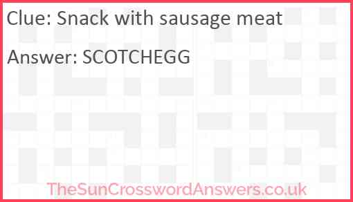 Snack with sausage meat Answer