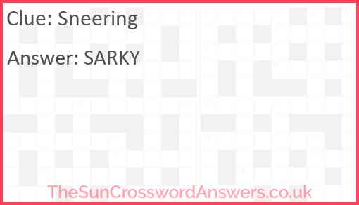 Sneering Answer