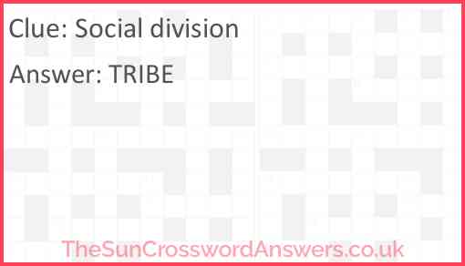 Social division Answer