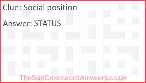 Social position Answer