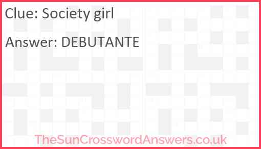 Society girl Answer