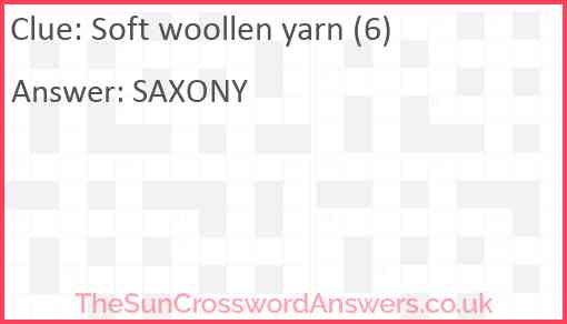 Soft woollen yarn (6) Answer