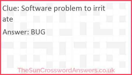 Software problem to irritate Answer