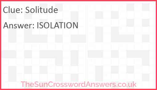 Solitude Answer