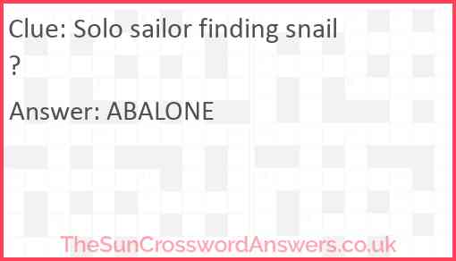 Solo sailor finding snail? Answer