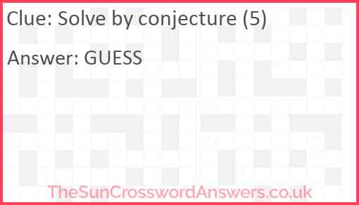 Solve by conjecture (5) Answer