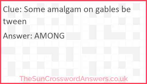 Some amalgam on gables between Answer