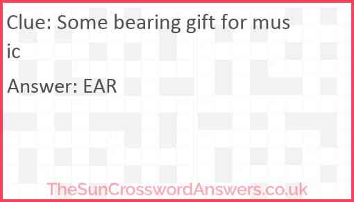 Some bearing gift for music Answer