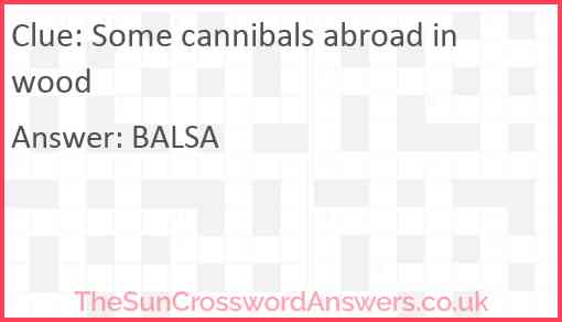 Some cannibals abroad in wood Answer