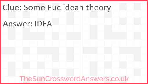 Some Euclidean theory Answer