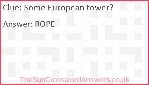 Some European tower? Answer