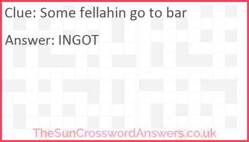 Some fellahin go to bar Answer