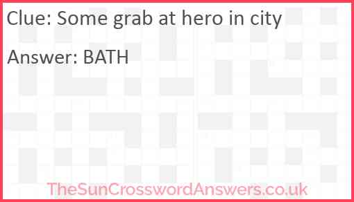 Some grab at hero in city Answer