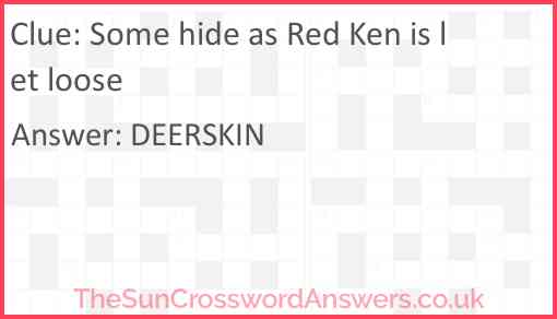 Some hide as Red Ken is let loose Answer