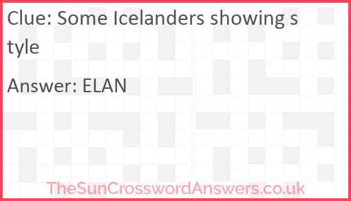 Some Icelanders showing style Answer