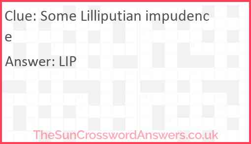 Some Lilliputian impudence Answer
