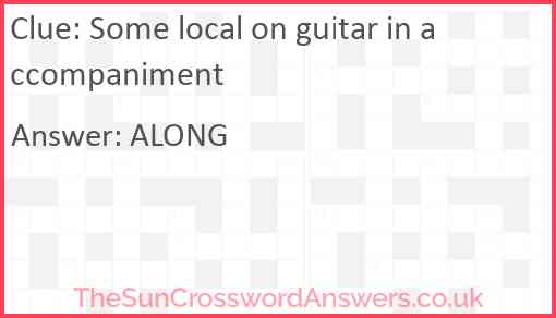 Some local on guitar in accompaniment Answer